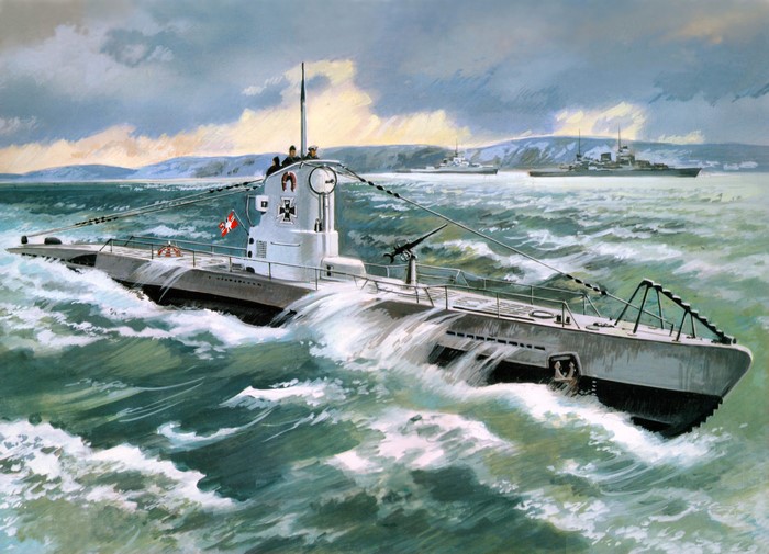 U-boat Type 2B (1939) painting
