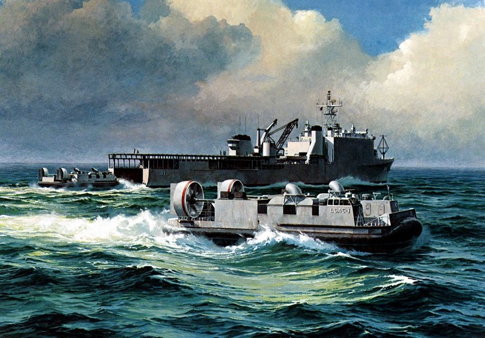 Landing Craft Air Cushion (LCAC) and Ship