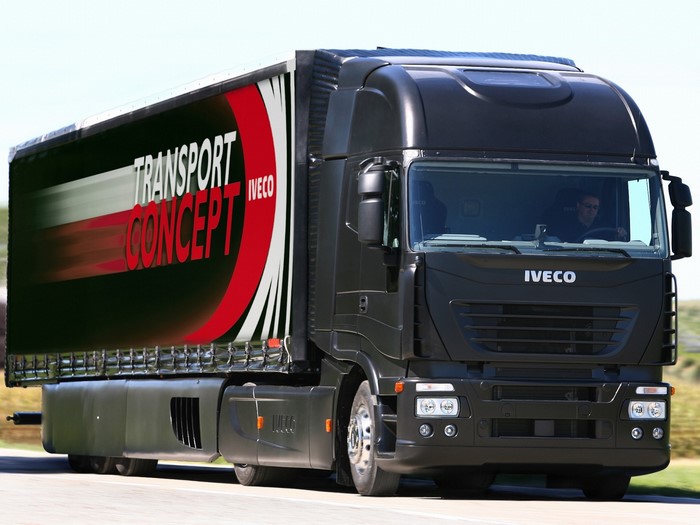 IVECO truck with "Transport Concept" livery