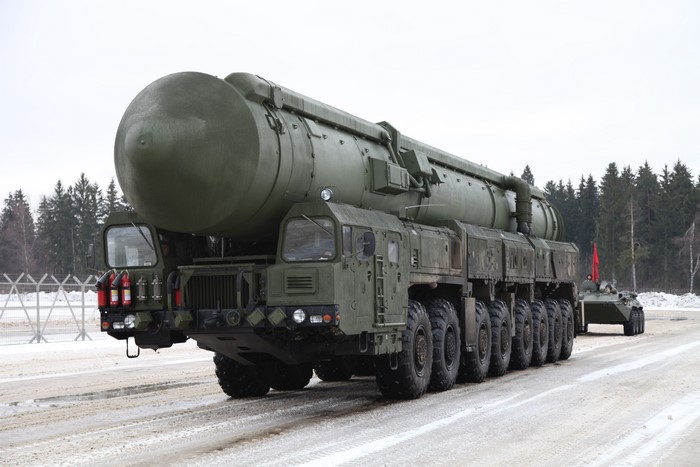 Russian missile launcher on a truck