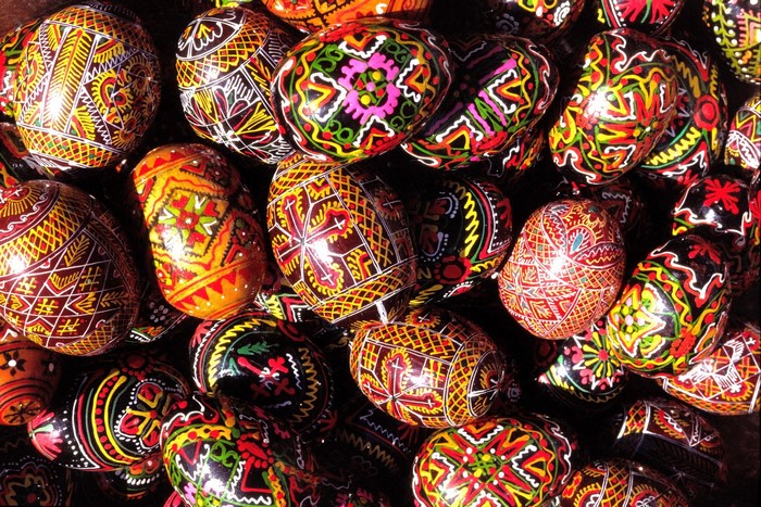 Colorful Ukrainian Pysanky Easter Eggs