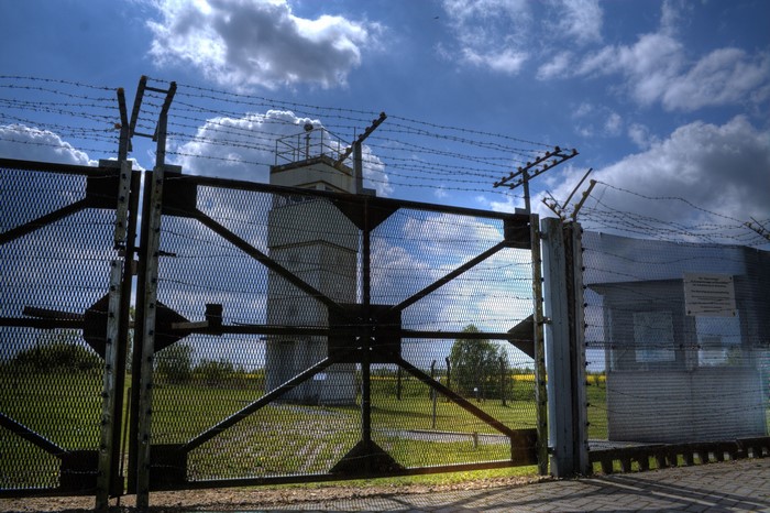 German border watchtower and gate