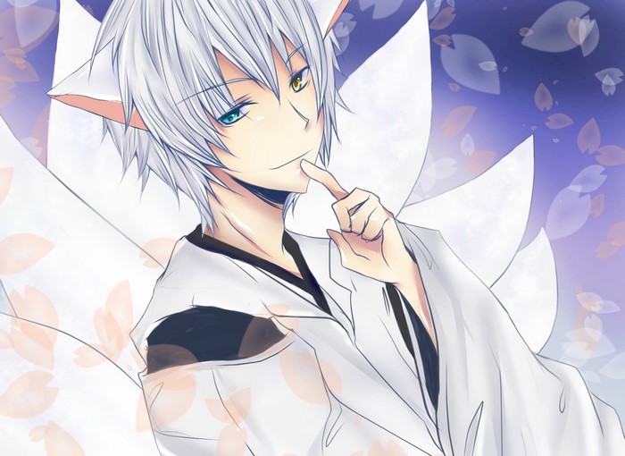 Young man with fox ears and tails from Inu x Boku SS