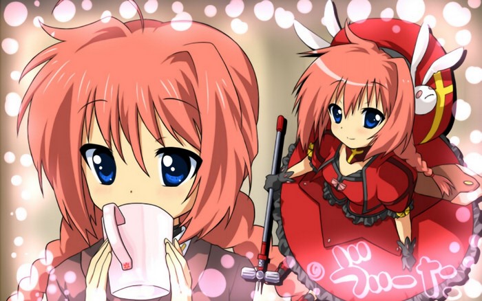 Nanoha Takamachi and Fate Testarossa from Mahou Shoujo Lyrical Nanoha
