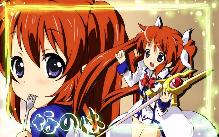 Nanoha Takamachi and Fate Testarossa from Mahou Shoujo Lyrical Nanoha