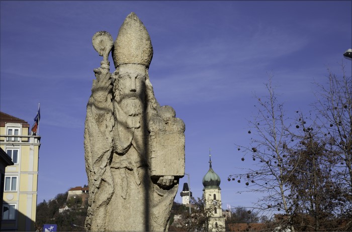 Statue of Saint Nicholas in Graz, Austria