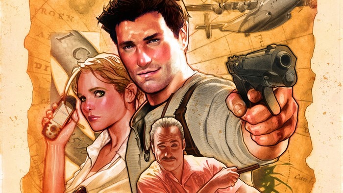 Nathan Drake and Elena Fisher from Uncharted