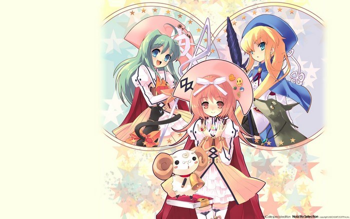 Nanatsuiro Drops characters with magical elements