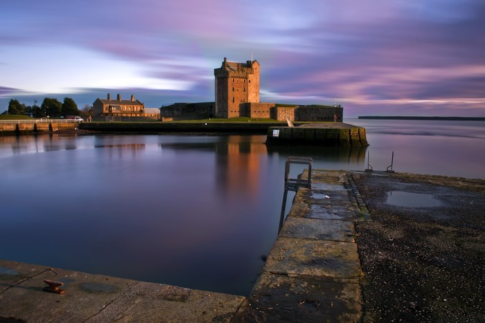Broughty Castle Scotland at Dusk