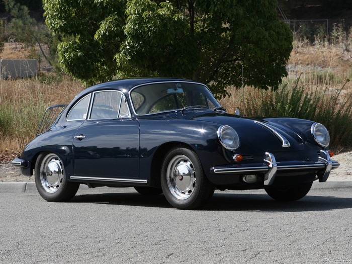 Dark Blue Porsche 356 Coupe