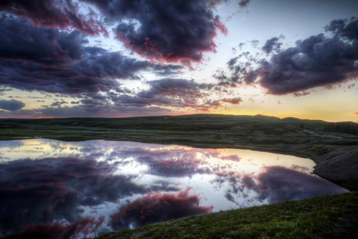 Sunset over Lamar Valley, Yellowstone National Park
