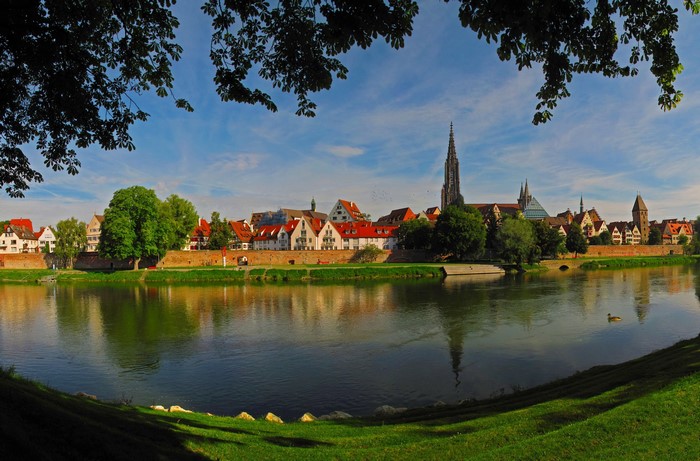 Ulm Minster and Danube River in Germany