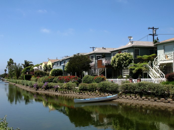 Venice Canals Houses in Los Angeles, USA