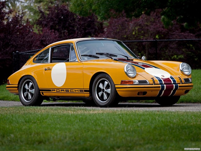 Yellow 1966 Porsche 911 S GT Competition