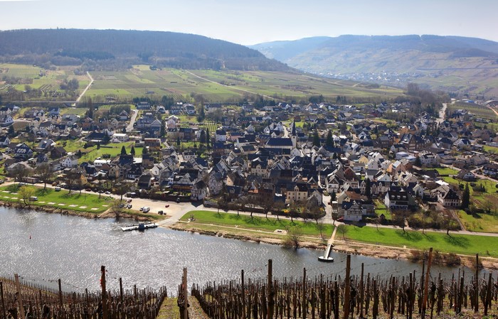 Village on a river in Germany