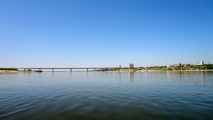 Bridge over the Volga River in Volgograd