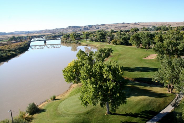 River and Golf Course with Bridge in Utah