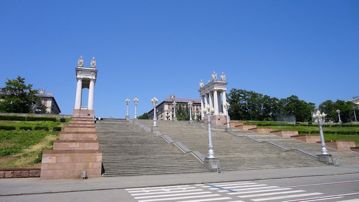 Grand Staircase with Columns in Volgograd, Russia