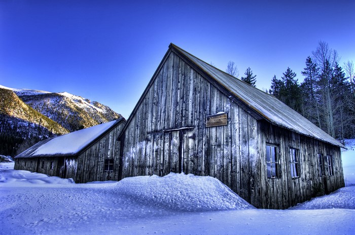 Pawnee Mill Blacksmith Shop in Snow, USA