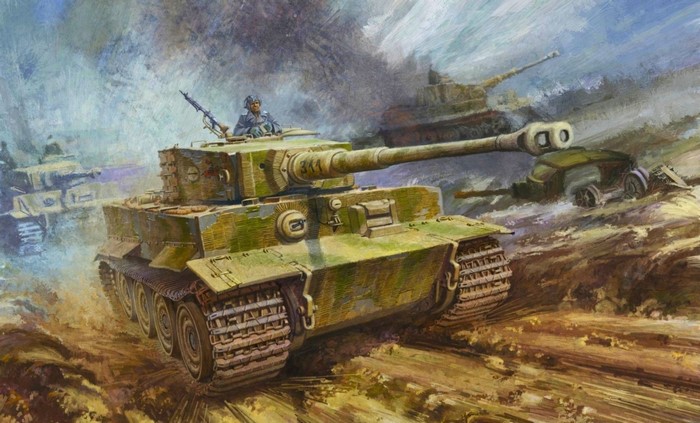 German Tiger tanks in battle