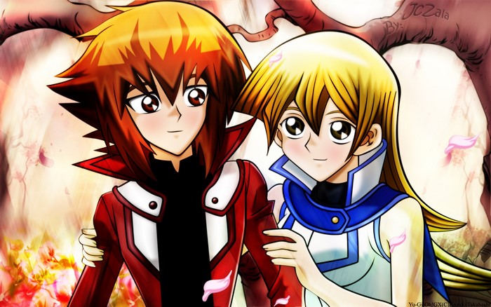 Jaden Yuki and Alexis Rhodes from Yu-Gi-Oh! GX