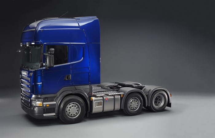 Blue Scania Truck