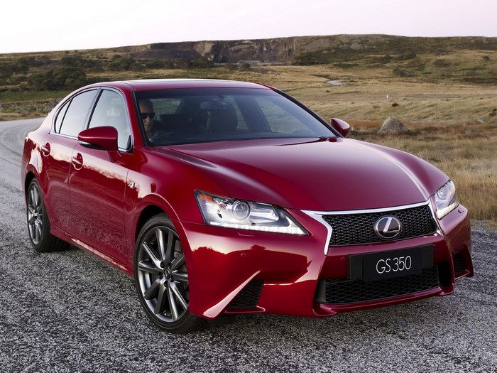Red Lexus GS 350 on a Gravel Road
