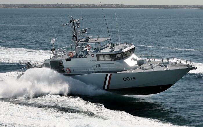 CG14 Coast Guard Patrol Boat on the Water