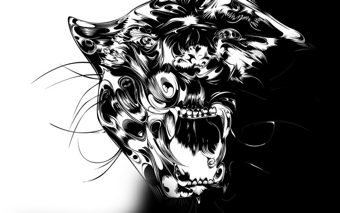 Black Panther Head Vector Graphic
