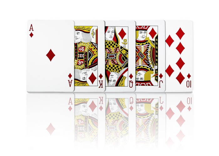 Ace, King, Queen, Jack, 10 of Diamonds Playing Cards