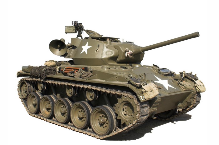 M24 Chaffee light tank with white stars