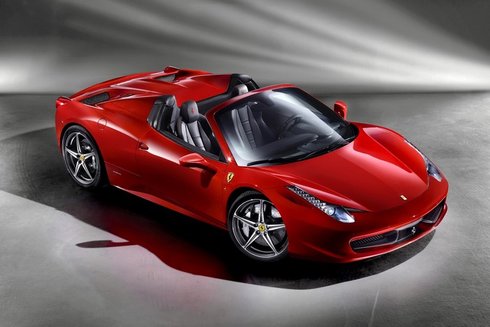 Red Ferrari 458 Spider Convertible