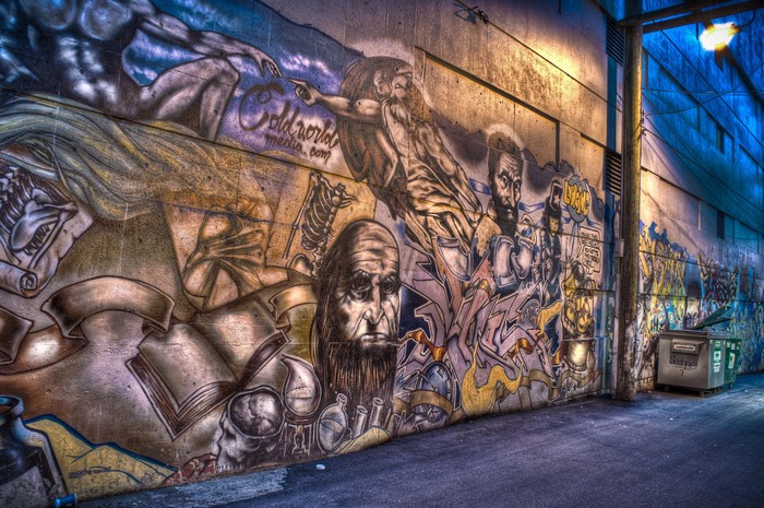 Graffiti on a concrete wall