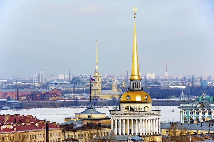 St. Petersburg skyline with Admiralty Building and Peter and Paul Fortress