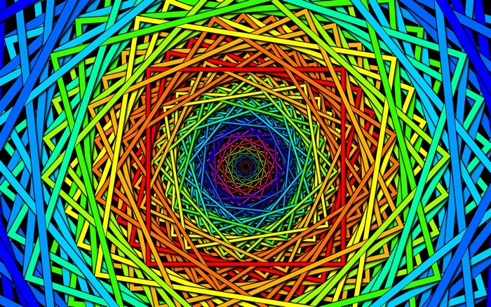 Abstract rainbow geometric pattern