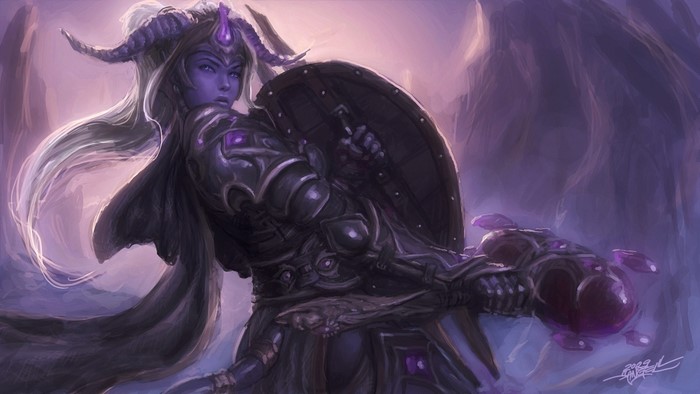 Demon Warrior with Shield and Orb from World of Warcraft