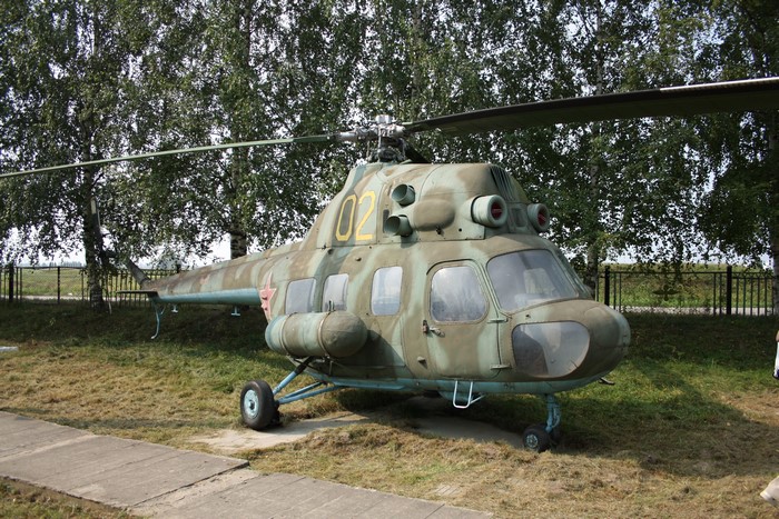 Camouflaged Helicopter with Red Star Marking