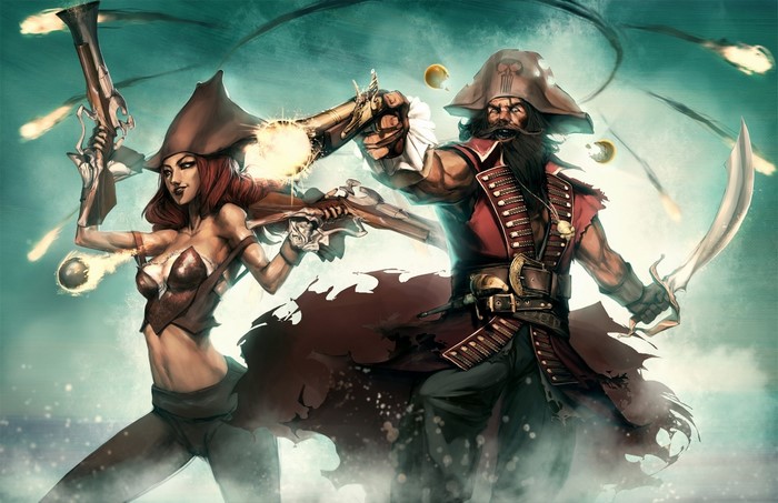 Pirates with Pistols and Swords