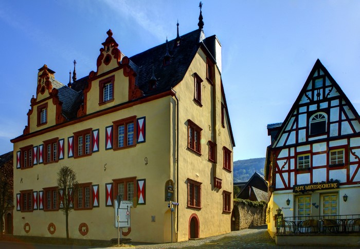 Traditional German Houses in a European Town