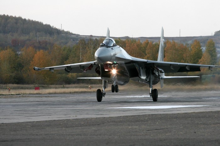 Sukhoi Su-35 Fighter Jet on Runway