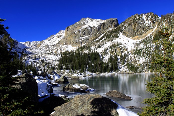 Lake Haiyaha Rocky Mountain National Park Colorado