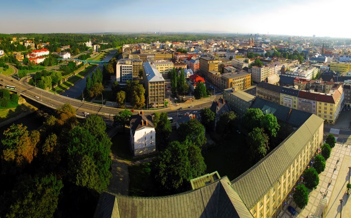 Ostrava, Czech Republic aerial view