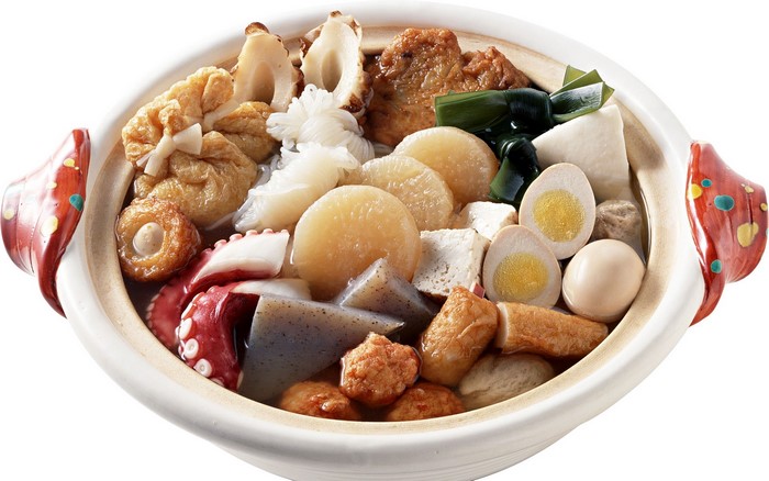 Oden hot pot with various ingredients