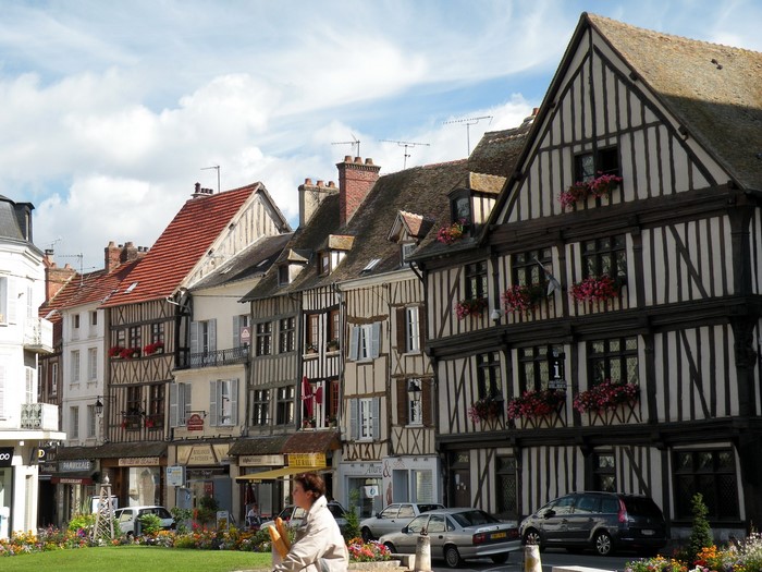 Half-timbered buildings in Vernon, France