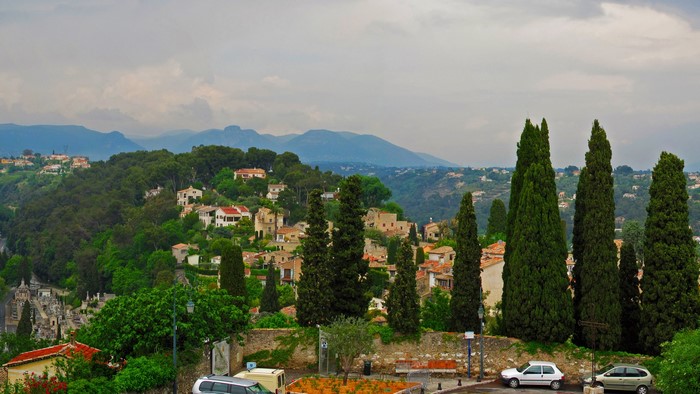 Village on a hill in France