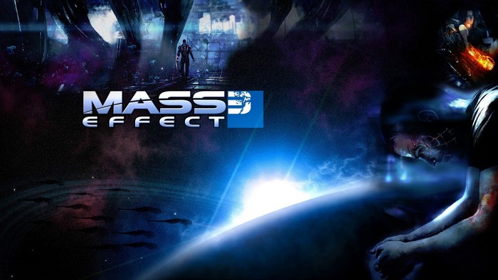 Mass Effect 3 video game logo with space imagery