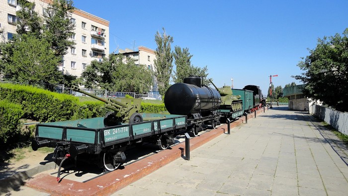 Military train monument in Volgograd