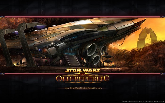 Star Wars The Old Republic spaceship landing