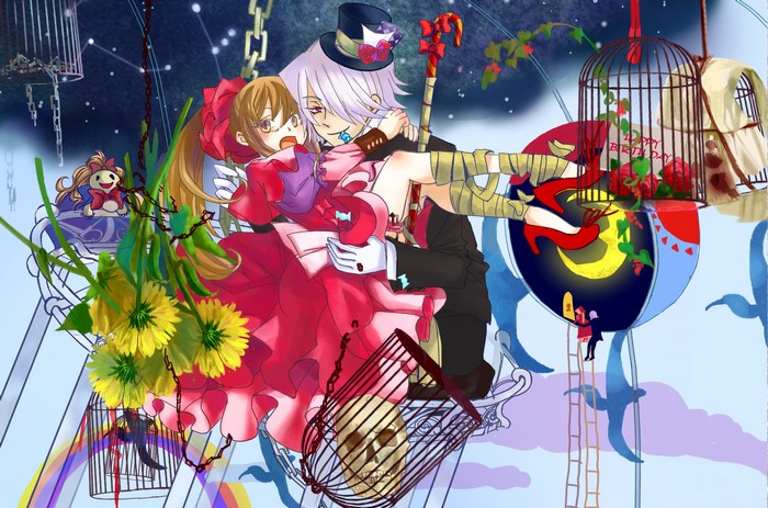 Oz Vessalius and Alice Baskerville from Pandora Hearts