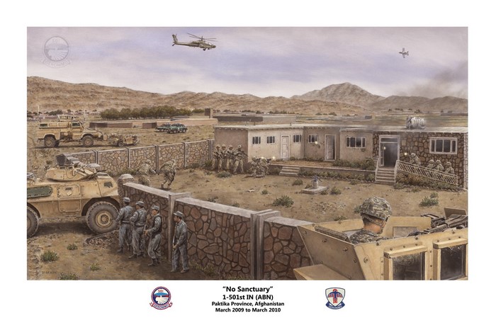 Painting of 1-501st IN in Paktika Province, Afghanistan